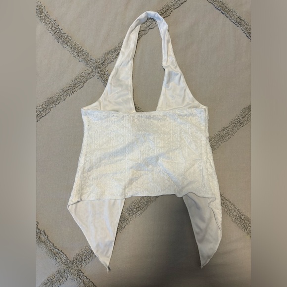 Princess Polly Moderna White Halter Lace Top - Picture 3 of 6